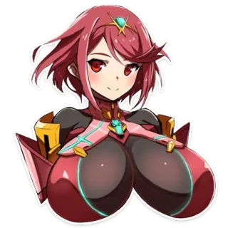 💕 Pyra Xenoblade Chronicles 2 anime, video game, character, female telegram sticker