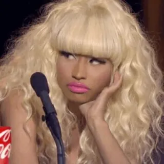 🥀 Nicki Minaj Nicki Minaj, Rapper, Cantora, Celebridade, Batom rosa telegram sticker