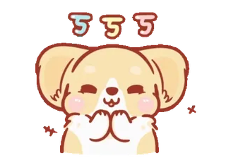😂 555 собака, милый, эмодзи, выражение, животное telegram sticker