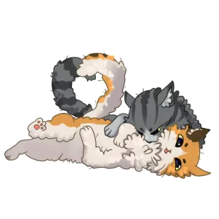 ❤ Mèo, Mèo tam thể, Mèo xám, Chơi, Động vật, Vật nuôi telegram sticker