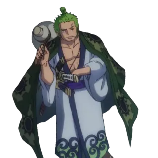 🧩 Zoro One Piece Anime, Spadaccino, Pirata, Roronoa, Katana telegram sticker