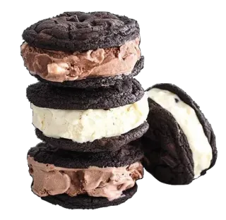 🍪 ice cream sandwich, dessert, chocolate, cookies, food telegram sticker