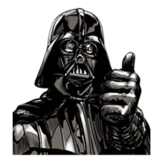 👍 Darth Vader Star Wars Dark Vador, Star Wars, Pouce levé, Science-fiction, Méchant telegram sticker