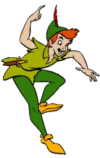 💃 Peter Pan ปีเตอร์แพน, ดิสนีย์, การ์ตูน, นิทาน, เนเวอร์แลนด์, ตัวละคร telegram sticker