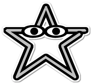 🌟 звезда, глаза, мультик, геометрический, абстрактный, стикер telegram sticker