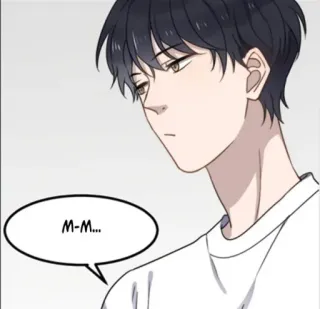 😒 M-M... Anime, Manga, Cartone animato, Fumetto, Ragazzo whatsapp sticker