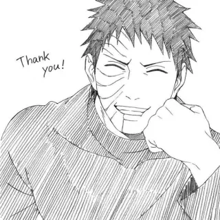 ⛰️ Obito Uchiha Naruto Thank you! anime, Naruto, Obito Uchiha, thank you, manga telegram sticker