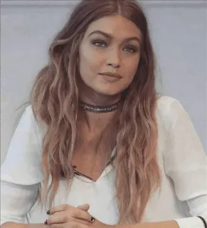 🌿 Gigi Hadid portrait, model, woman, celebrity, Gigi Hadid, beautiful telegram sticker