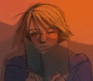 🌟 persona, lettura, libro, arte, schizzo telegram sticker