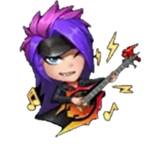 🎸 ギター, 音楽, ロック, エレキギター, 漫画, 雷 telegram sticker