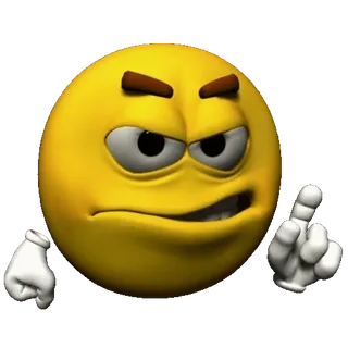 😠 Emoji, Dedo do meio, Bravo, Ofensivo, Gesto telegram sticker