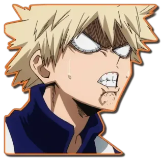 😤 Katsuki Bakugo My Hero Academia อนิเมะ, โกรธ, มังงะ, คัตสึกิ, บาคุโก telegram sticker
