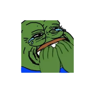 😂 Pepe the Frog Pepe la Rana, Meme, Meme di Internet, Piangente, Triste, Rana telegram sticker