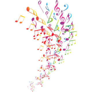 🎵 Música, Colorido, Notas, Abstrato telegram sticker
