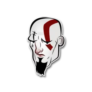 😥 Kratos God of War 크레토스, 갓 오브 워, 비디오 게임 캐릭터, 스파르타, 전사 telegram sticker