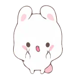 😛 토끼, 귀여운, 스티커, 동물, 만화 telegram sticker