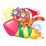 Christmas Tiger telegram stickers