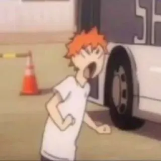 🎐 Hinata Haikyuu!! anime, haikyuu, hinata, shoyo, sports, volleyball, manga telegram sticker