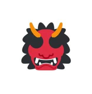 👹 Oni, Demonio, Máscara, Japonés telegram sticker