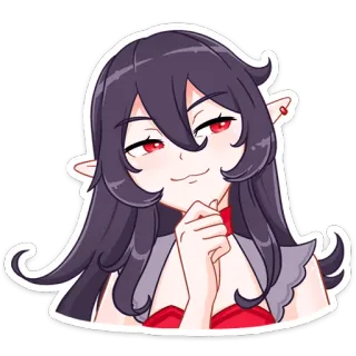 🤔 anime, elf, cute, sticker, girl telegram sticker