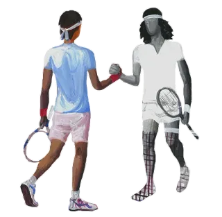 🤝 tennis, sports, athlete, handshake, friendship, competition telegram sticker