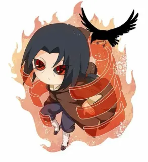 👁 Itachi Uchiha Naruto Anime, Manga, Naruto, Itachi Uchiha, Chibi, Dibujos animados whatsapp sticker