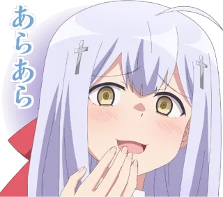 😃 あらあら anime, carino, ragazza, cartone animato telegram sticker