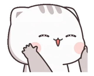 🥰 gato, fofo, adesivo, desenho animado, animal telegram sticker