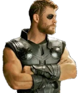 😒 Thor Thor, Marvel, Super-héros, Avengers, Chris Hemsworth, Cache-œil telegram sticker