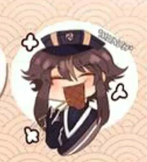 🌟 Munch Munch Anime, Comilona, Lindo, Ilustración, Kawaii whatsapp sticker