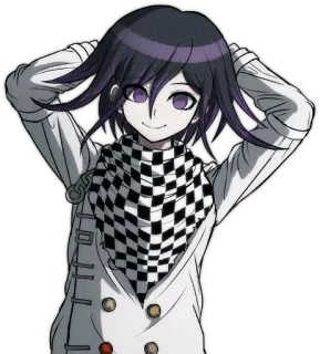 🙂 Kokichi Oma Danganronpa Anime, Personagem, Danganronpa, Kokichi Oma, Video game, Preto e branco whatsapp sticker