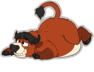 😋 雄牛, 漫画, 動物, 可愛い, 面白い, 牛 telegram sticker