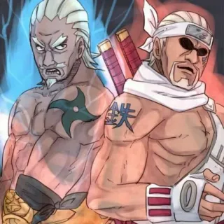 🐙 Killer Bee Naruto Naruto, anime, Killer Bee, cartoon, ninja, fighting, manga telegram sticker