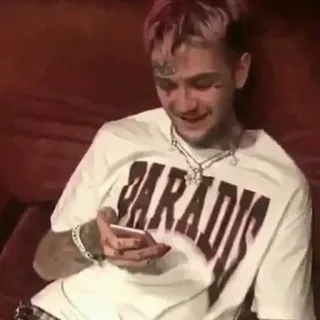 🐣 Lil Peep PARADISE lil peep, piosenkarz, raper, muzyka, raj, tatuaż telegram sticker
