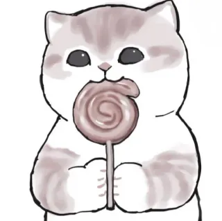 🍹 кот, котенок, леденец, конфета, милый, наклейка, животное telegram sticker