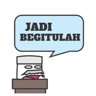 🙏 JADI BEGITULAH 만화, 캐릭터, 말풍선, 인도네시아어 telegram sticker