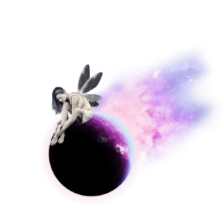 💓 fee, fantasie, vleugels, planeet, ruimte telegram sticker