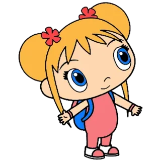 🙄 dibujo animado, niño, personaje, niña, ilustración telegram sticker