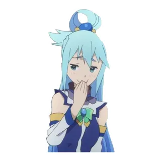 😉 Aqua Konosuba Anime, Konosuba, Aqua, Personaje, Sticker, Divertido telegram sticker
