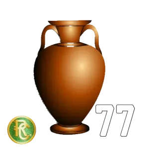 7️⃣ 77 ánfora, jarrón, número 77, cerámica, alfarería telegram sticker