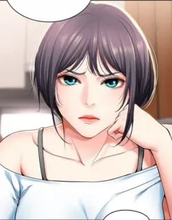 😒 女人, 卡通, 沮丧, 肖像, 动漫, 漫画 telegram sticker