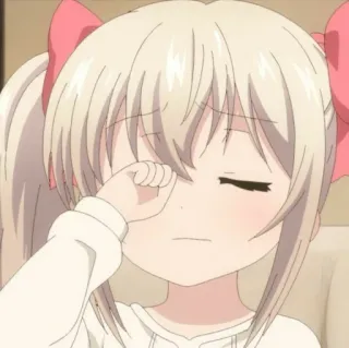 😍 Anime, Gadis, menangis, sedih, Kartun whatsapp sticker