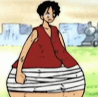 🤌 Monkey D. Luffy One Piece Anime, One Piece, Luffy, Kreskówka, Postać whatsapp sticker