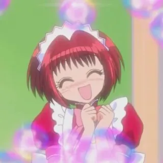 😊 Anime Mädchen, Maid, Süß, Lächelnd whatsapp sticker