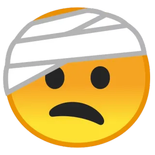 🤕 Emoji, Terluka, Perban, Sedih, Kepala telegram sticker
