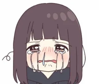 😭 ragazza anime, piangendo, triste, lacrime, emotivo telegram sticker