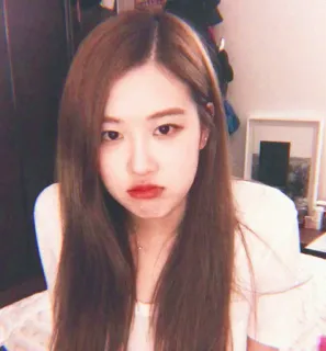 🌹 Rose persona, retrato, lindo, chica, mujer, K-pop, Rose telegram sticker