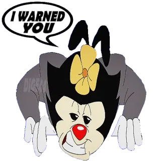 ⚠️ I WARNED YOU cartoon, warning, funny, humor telegram sticker