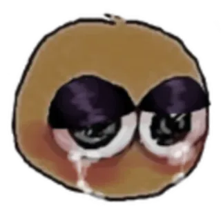 😪 triste, chorando, emoji, emocional telegram sticker