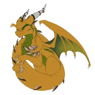 🐉 dragon, fantasy, creature, animal, reptile, mythical, drawing, illustration telegram sticker